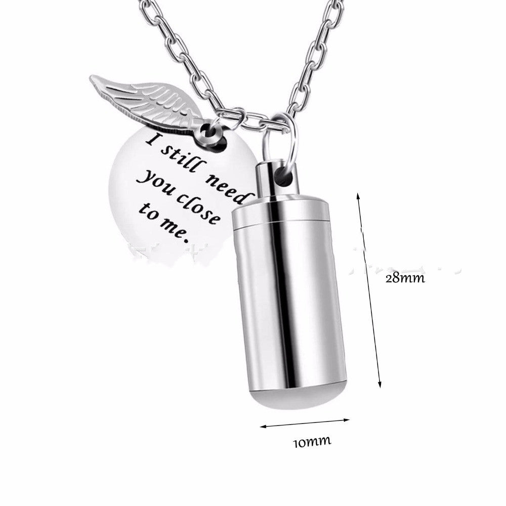 Stainless Steel Small Cylinder Perfume Bottle