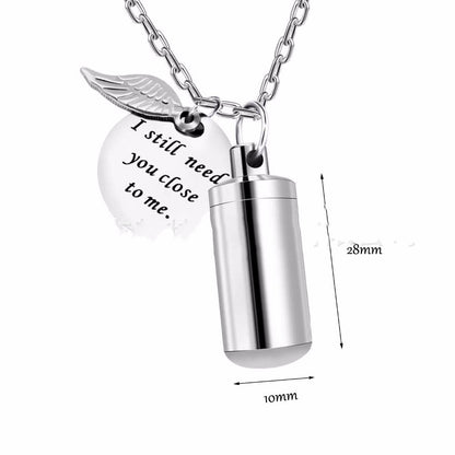 Stainless Steel Small Cylinder Perfume Bottle